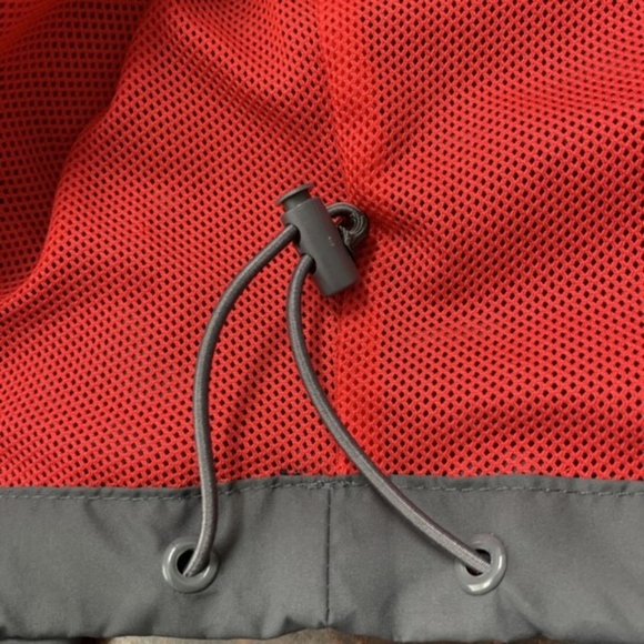 Vantage Windbreaker Unisex Adult XL "Scarlet Pearl" Monogram Hooded Gray/Red - Picture 9 of 15